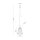 Suspension métal bois Ø 16cm petit H : max. 1,7 m GU10