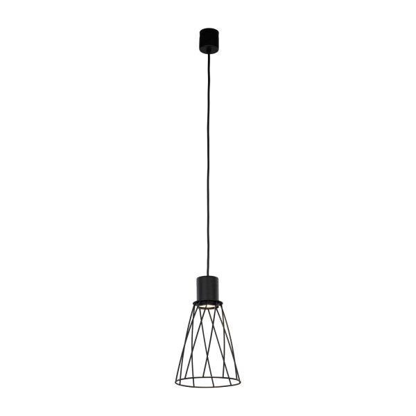 Hängeleuchte Metall Schwarz Ø 16 cm H: max. 170 cm GU10