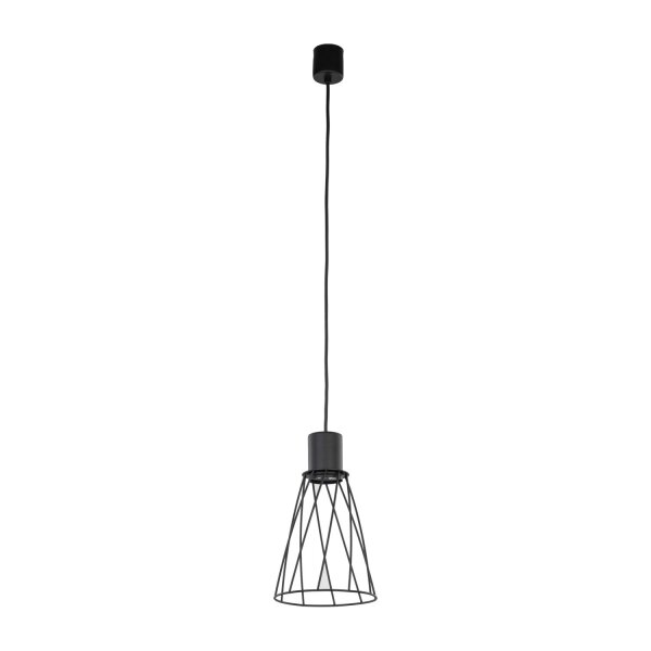 Hängeleuchte Metall Schwarz Ø 16 cm H: max. 170 cm GU10