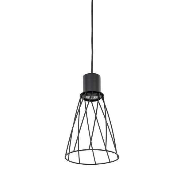 Hängeleuchte Metall Schwarz Ø 16 cm H: max. 170 cm GU10