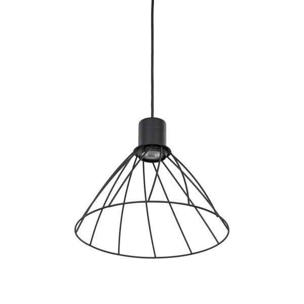 Pendelleuchte Metall Schwarz Ø 29,5 cm H: max. 165 cm GU10