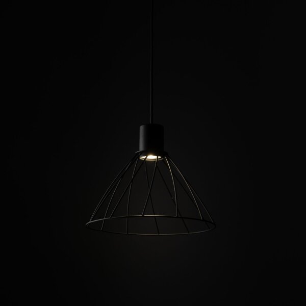 Pendelleuchte Metall Schwarz Ø 29,5 cm H: max. 165 cm GU10