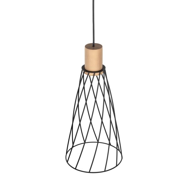Pendelleuchte Schwarz Kiefer Ø 19 cm H: max. 180 cm GU10