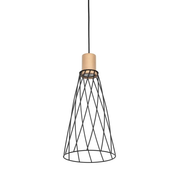 Pendelleuchte Schwarz Kiefer Ø 19 cm H: max. 180 cm GU10