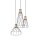 Suspension 3 flammes métal bois Ø 50 cm réglable GU10