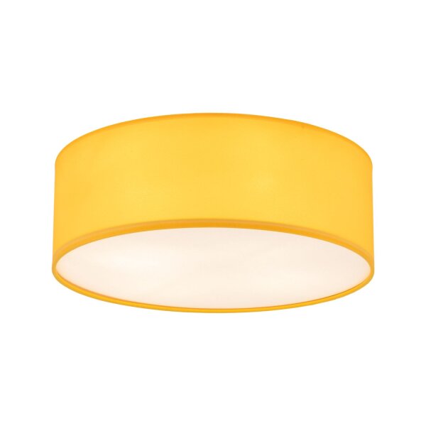 Deckenlampe Kinderzimmer Gelb rund Ø 38 cm Stoff 4x E27
