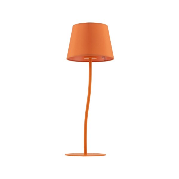 Kinderzimmerlampe Tisch Orange H: 37cm klein E27 Metall Stoff