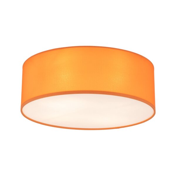 Lampe pour chambre denfant Tissu rond Ø 38 cm Orange 4x E27 Plafond