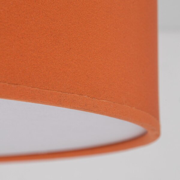Lampe pour chambre denfant Tissu rond Ø 38 cm Orange 4x E27 Plafond