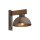 Wandleuchte mit Schalter H: 20 cm Holz Metall in Braun E27
