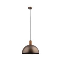 H&auml;ngeleuchte Metall Holz Braun rund &Oslash; 33,5 cm...