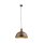 Hängeleuchte Metall Holz Braun rund Ø 33,5 cm H: max. 1,7 m