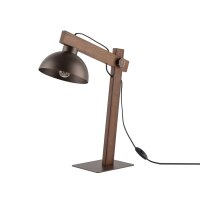 Tischlampe Knickgelenk 52 cm hoch Holz Metall E27...