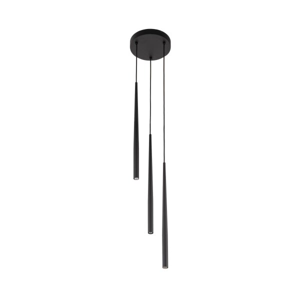 Pendelleuchte Schwarz Ø 20 cm verstellbar G9 3-flammig