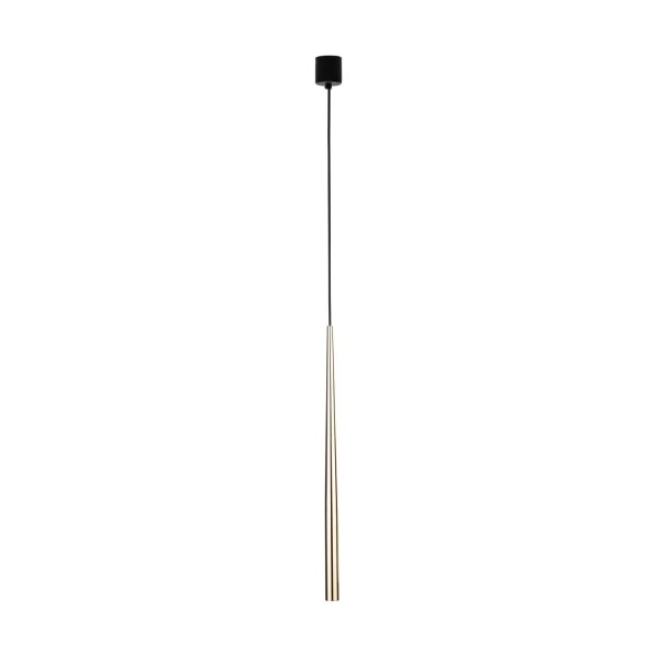 Lampe à suspendre métal Ø 5,2 cm noir or G9 réglable en hauteur