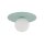 Lampe de plafond chambre denfant ronde Ø25cm métal verre G9 menthe blanche