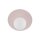 Lampe pour chambre denfant Plafond Rose Blanc Métal Verre G9 Ø 25cm rond