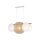 Pendelleuchte Stoff Holz Metall 80 cm lang 3x E27 IAN
