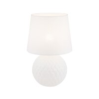 Lampe de table Blanc 60 cm de haut Ø 38 cm Verre...