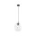 Suspension verre L : 25 cm H : max. 175 cm réglable E27