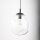 Suspension verre L : 25 cm H : max. 175 cm réglable E27
