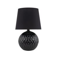 Tischlampe Schwarz E27 60 cm hoch &Oslash; 38 cm Glas...