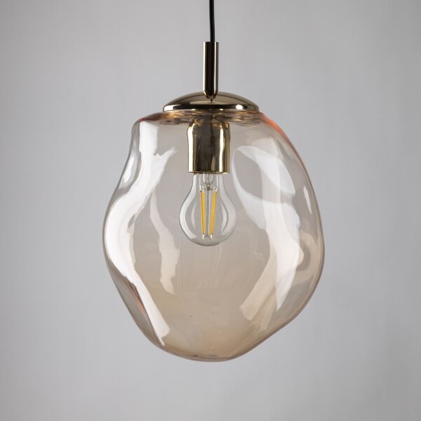 Lampe à suspendre verre fumé E27 L : 25 cm H : max. 175 cm