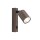Wandspot Metall mit Schalter Braun GU10 verstellbar H: 22 cm