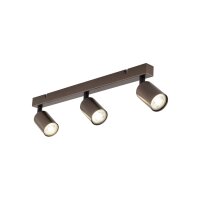 Deckenleuchte 3-flammig Metall Braun 60 cm GU10 verstellbar