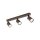 Plafonnier 3 flammes métal brun 60 cm GU10 orientable