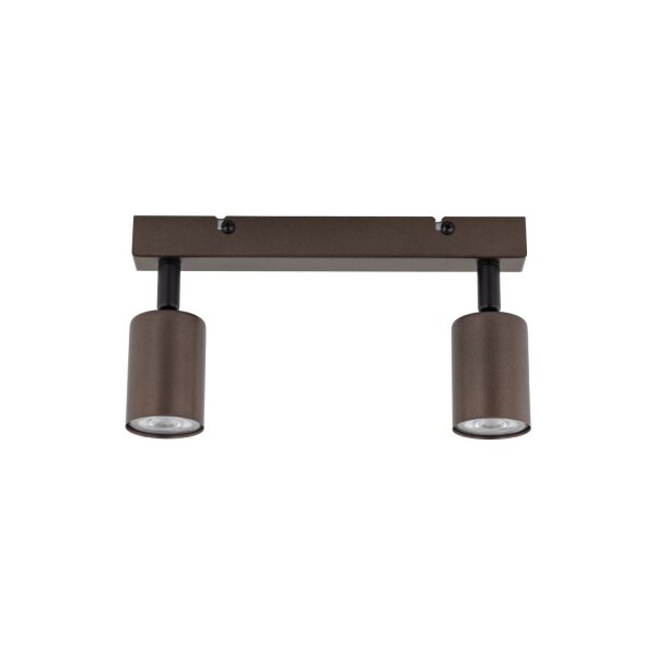 Deckenstrahler Metall Braun 39 cm klein GU10 2-flammig LIDIA