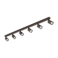 Deckenspot 127 cm lang 6-flammig Metall Braun GU10