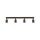 Plafonnier 4 flammes 83cm long métal ajustable brun GU10