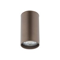 Spot de plafond brun métal GU10 Ø 5 cm H :...