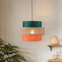 Pendelleuchte rund Ø 50 cm H: max. 160 cm Stoff...