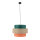 Pendelleuchte rund Ø 50 cm H: max. 160 cm Stoff Jute Bunt E27