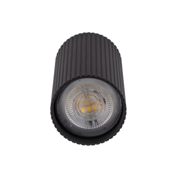Deckenlampe Metall Schwarz GU10 Ø 5,5 cm H: 10 cm Aufputz