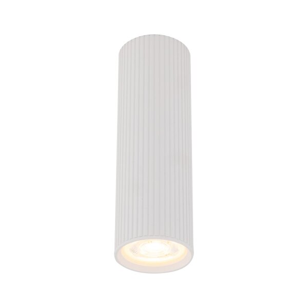 Spot Lampe Decke Weiß Metall GU10 Ø 5,5 cm H: 17 cm Aufputz