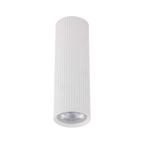 Spot Lampe Decke Weiß Metall GU10 Ø 5,5 cm H: 17 cm Aufputz