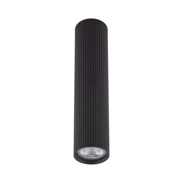 Plafonnier noir métal GU10 Ø 5,5 cm H : 24 cm petit
