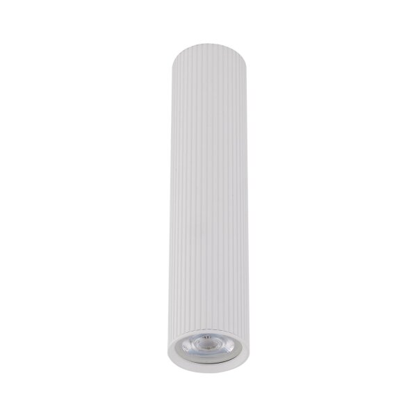 Aufputz Deckenspot Weiß Metall GU10 Ø 5,5 cm H: 24 cm klein