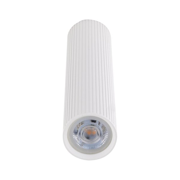 Aufputz Deckenspot Weiß Metall GU10 Ø 5,5 cm H: 24 cm klein