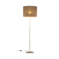Stehleuchte Metall Stoff E27 160 cm Ø 50 cm in...