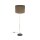 Lampadaire métal tissu E27 160 cm Ø 50 cm en or brun