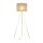 Dreibein Stehlampe Gold Braun 160 cm Metall Leinen E27