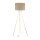 Dreibein Stehlampe Gold Braun 160 cm Metall Leinen E27