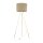 Dreibein Stehlampe Gold Braun 160 cm Metall Leinen E27