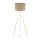 Dreibein Stehlampe Gold Braun 160 cm Metall Leinen E27
