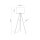 Dreibein Stehlampe Gold Braun 160 cm Metall Leinen E27