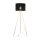 Lampadaire tripode 160 cm métal tissu E27 or noir